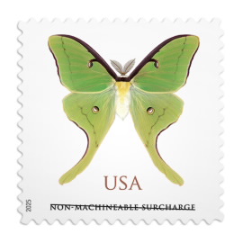 Luna Moth Stamps $1.27, Sheet of 20