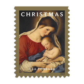 Christmas Madonna and Child Stamps, Bo