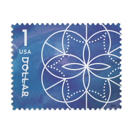 $1 Floral Geometry Stamps, Sheet of 10